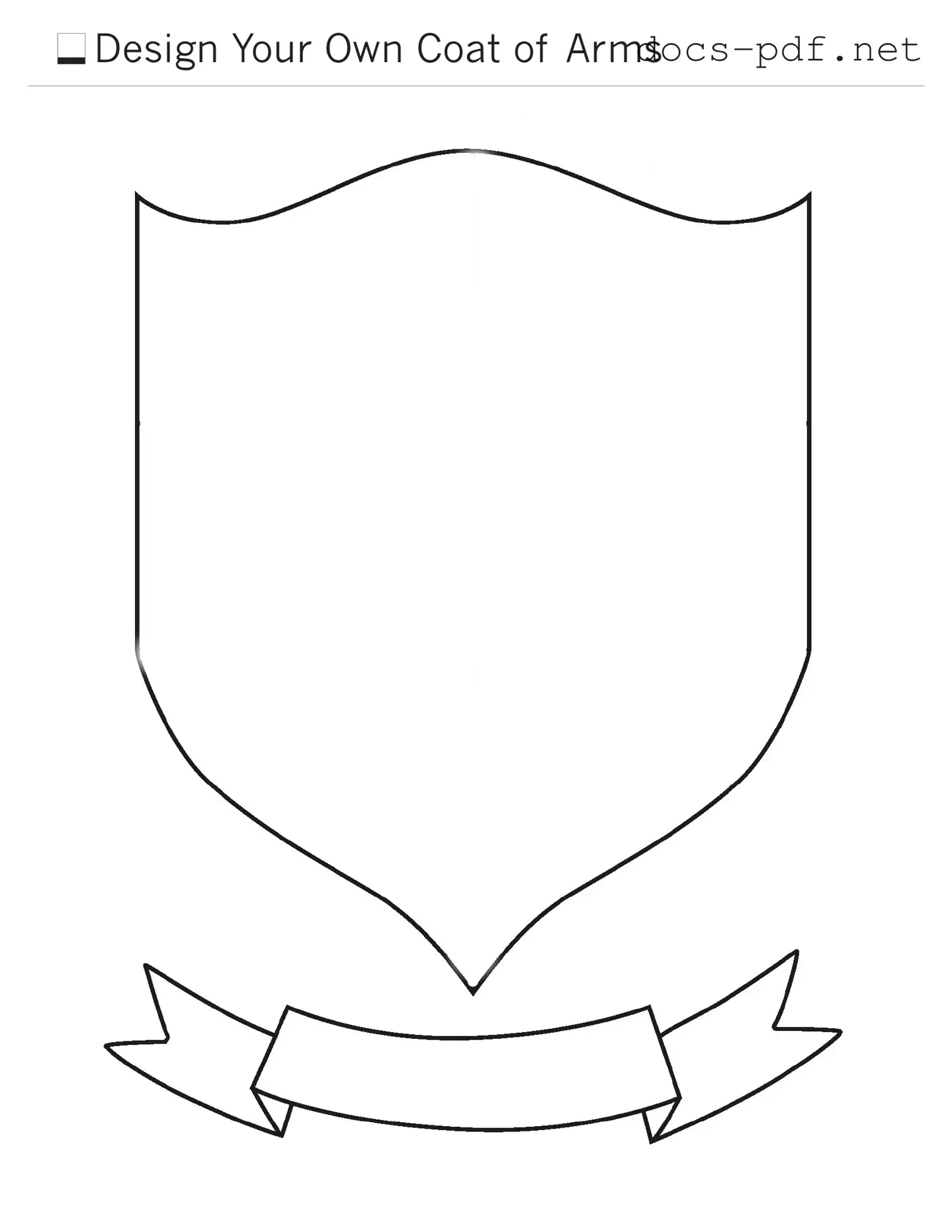 Coat Of Arms Form in PDF