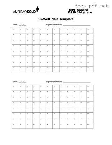 96 Well Form in PDF