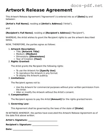 Free Artwork Release Document