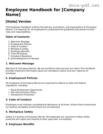 Free Employee Handbook Document