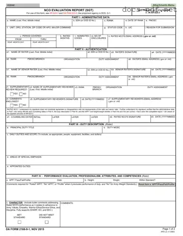 Da 2166 9 1 Form in PDF