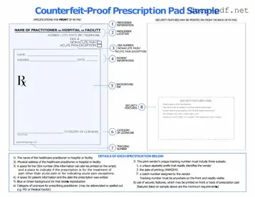 Prescription Pad Form in PDF