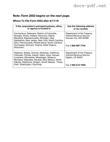 IRS 2553 Form in PDF