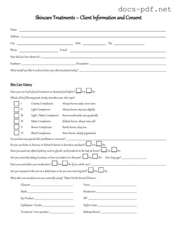 Facial Consent Form in PDF