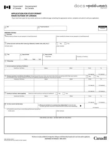 Imm 1294 Form in PDF