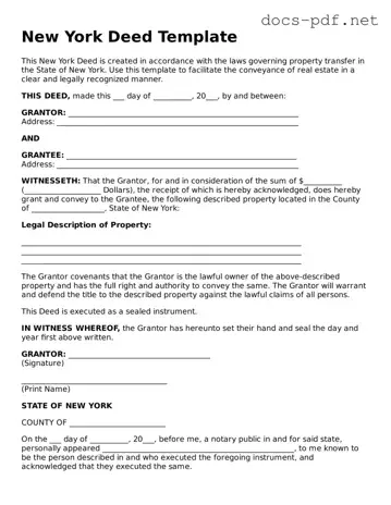 Official  Deed Form for New York