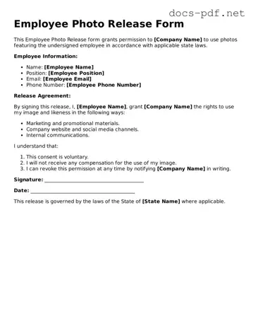Free Employee Photo Release Document